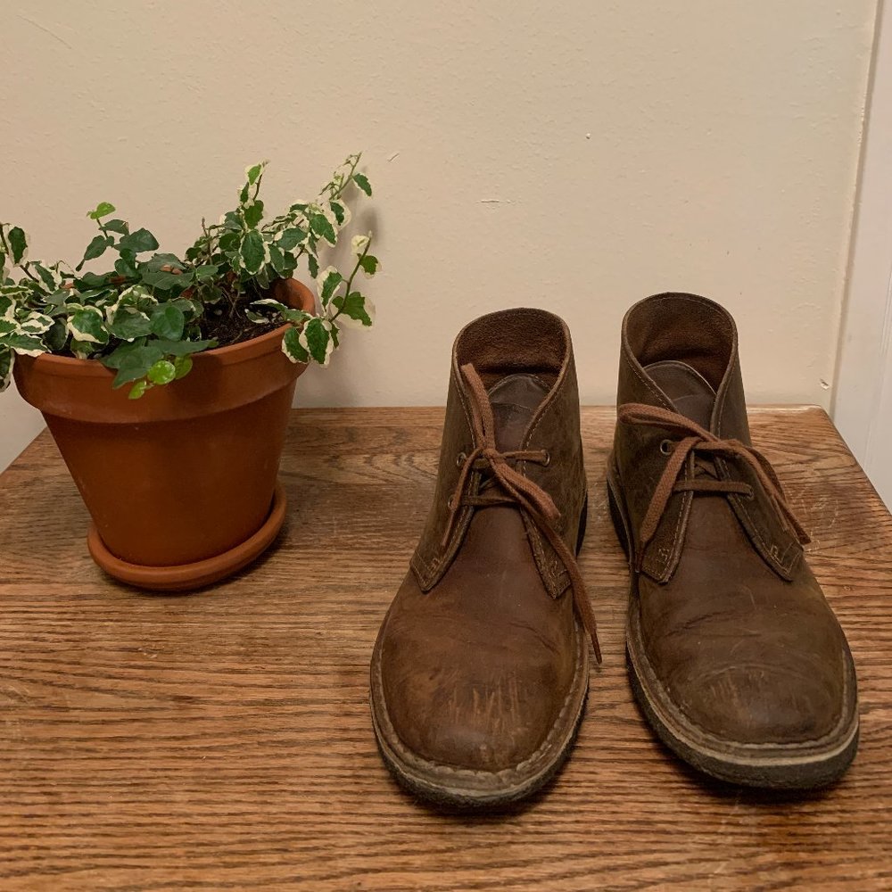 Clarks Desert Boot Distressed Beeswax Leather